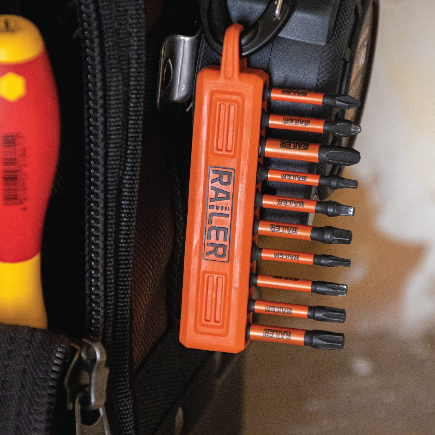 Railer Double Square 8 Point Star Bit Set - Premium S2 Steel 2 Inch Impact Driver 5-Piece 8 Spline Double Square Bit Set With A Tool Storage Bit Holder & Carabiner - Image 5
