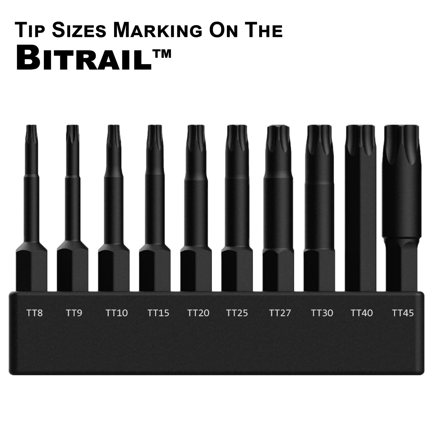 Tamper Proof TORX Bit Set, Railer 10-Piece 6 Point TORX Security Screwdriver Bit Set. S2 Steel Impact Driver 2" Star Bit Set (T8, T9, T10, T15, T20, T25, T27, T30, T40, T45) - Image 5
